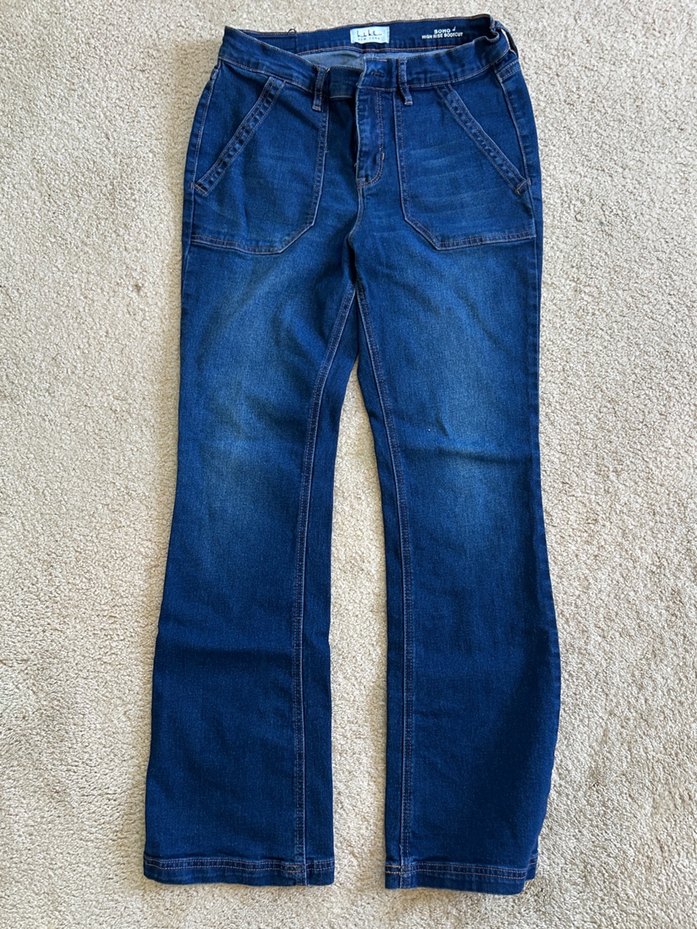 Nicole Miller Dark Blue Skinny Jeans with Subtle Flare